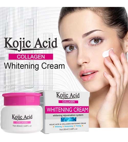 Kojic Acid Collagen Anti aging Anti Wrinkle Face Firming Whitening Cream 80g
